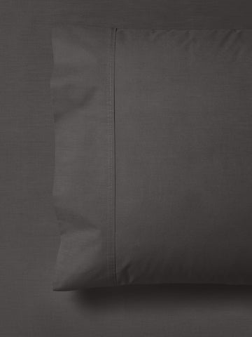 Charcoal-Grey-300TC-Combed-Cotton-Standard-Pillowcase-Pair